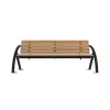 Banc de ville acier anthracite et lames compact