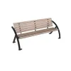 Banc public structure acier anthracite et lames HPL chêne clair