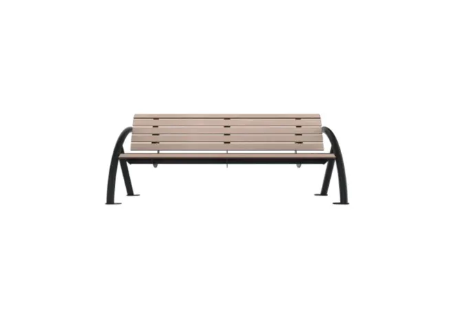 Banc jardin public en stratifié
