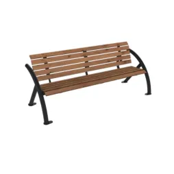 Banc urbain avec lames en HPL coloris pin tyrol