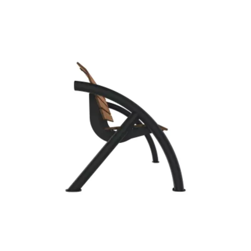 Banc jardin public avec accoudoirs