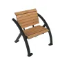 Fauteuil public en HPL effet lames teck