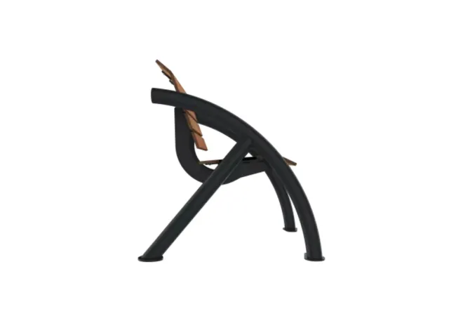 Fauteuil ergonomique extérieur en métal et stratifié