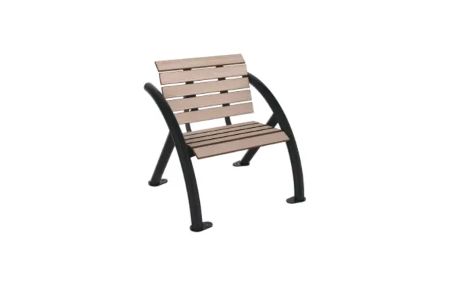 Fauteuil en finition HPL coloris chêne clair pour collectivités