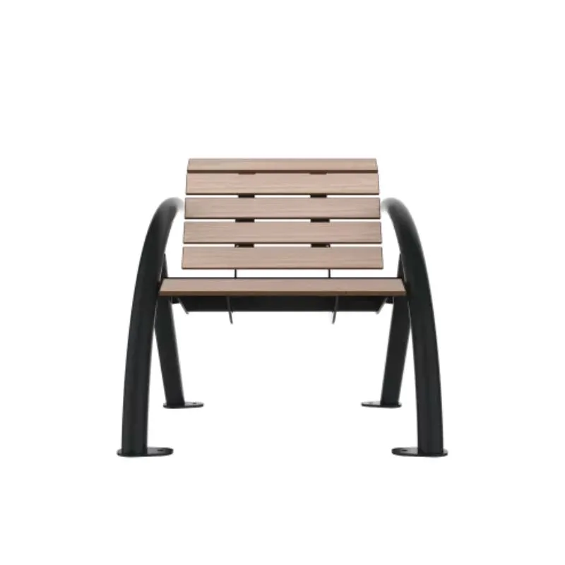 Fauteuil lames HPL effet bois haute résistance sur châssis acier