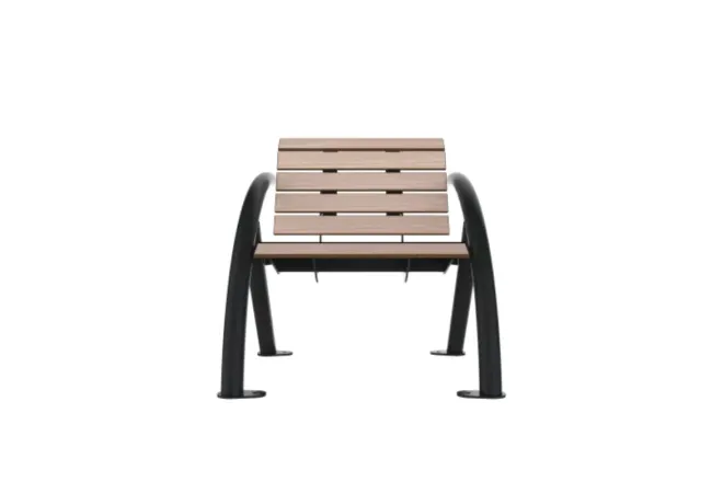 Fauteuil lames HPL effet bois haute résistance sur châssis acier