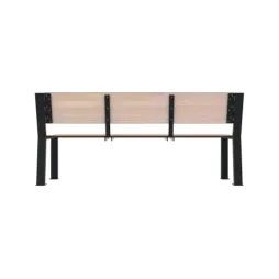 Banc public épuré et lignes droites