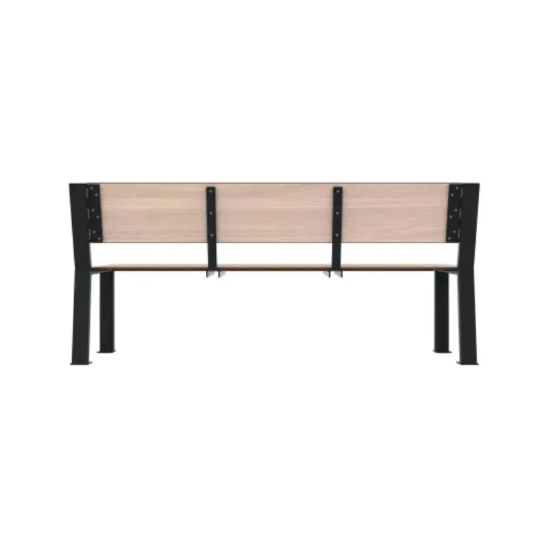 Banc public épuré et lignes droites