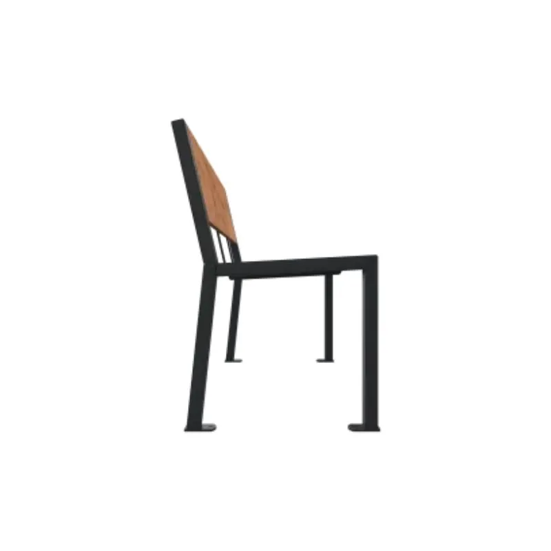Banc urbain structure métallique assise HPL