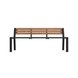Banc urbain à lames horizontales en stratifié compact