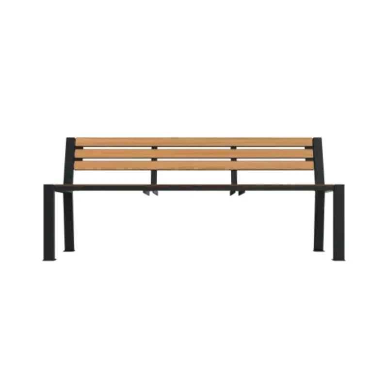 Banc public structure acier anthracite