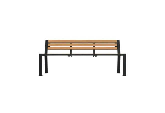 Banc public structure acier anthracite