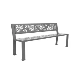 Banc public en métal