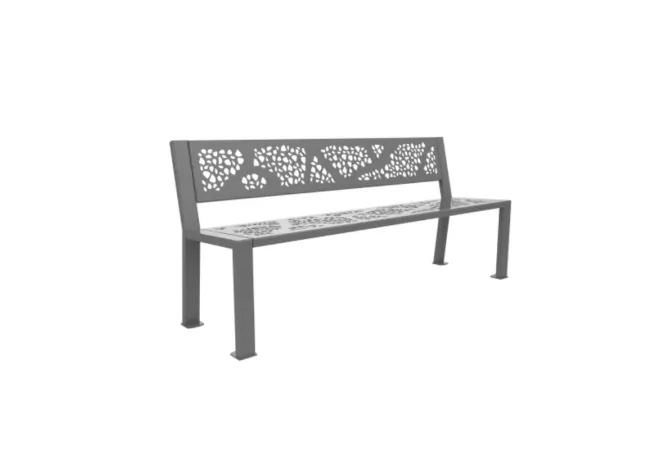 Banc public en métal