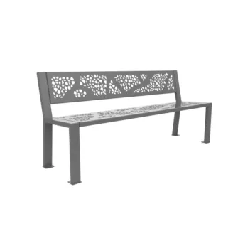 Banc public en métal