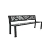 Banc public en acier gris anthracite