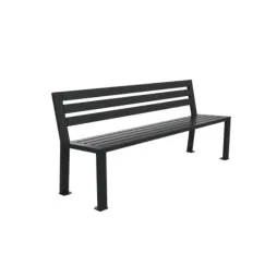Banc public en acier gris anthracite