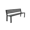 Banc public en acier gris anthracite