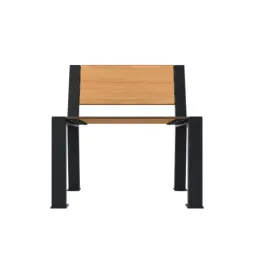 Banc urbain individuel HPL coloris teck