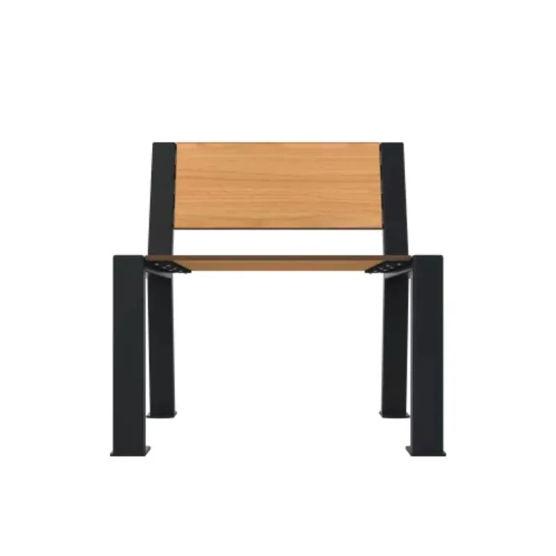Banc urbain individuel HPL coloris teck
