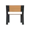 Fauteuil extérieur collectivité acier et HPL