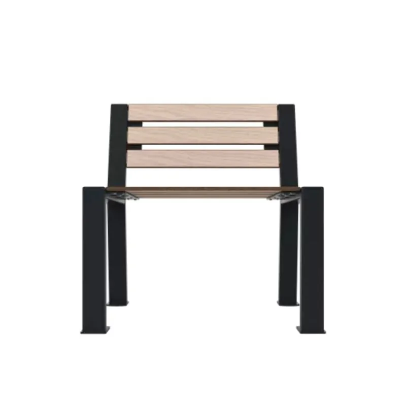 Banc individuel structure acier et assise lames HPL