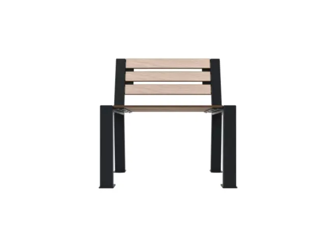 Banc individuel structure acier et assise lames HPL