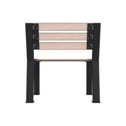 Fauteuil public individuel acier et HPL