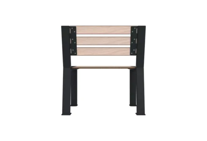 Fauteuil public individuel acier et HPL