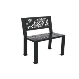 Fauteuil public en acier anthracite