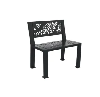 Fauteuil public en acier anthracite