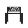 Fauteuil urbain en métal ajouré