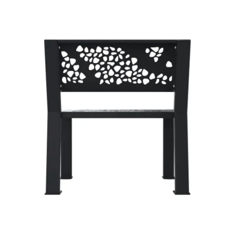 Banc individuel métallique avec découpe laser