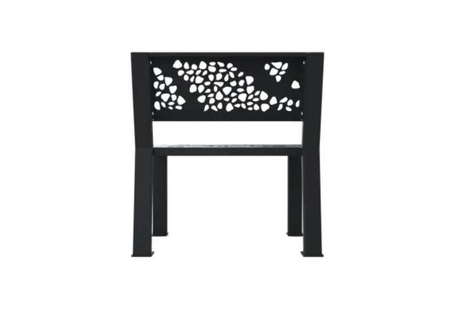 Banc individuel métallique avec découpe laser