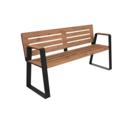 Banc public adapté pour sénior en HPL coloris pin tyrol