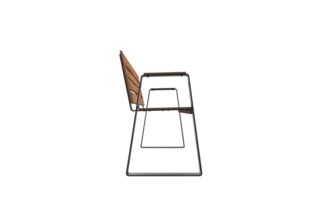 Banc extérieur structure en acier