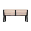 Banc jardin public PMR en acier et lames HPL