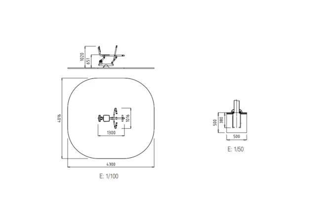 Dimensions de l'agrés sportif extérieur