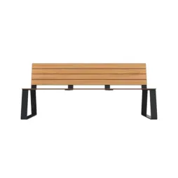 Banc de ville acier et HPL teck