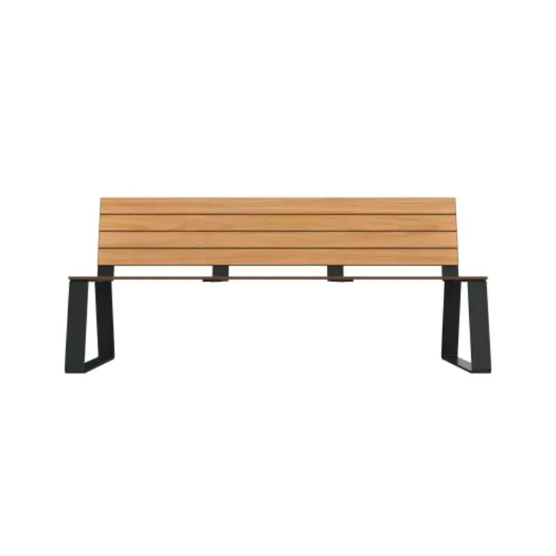 Banc de ville acier et HPL teck