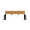 Banc de ville acier et HPL teck