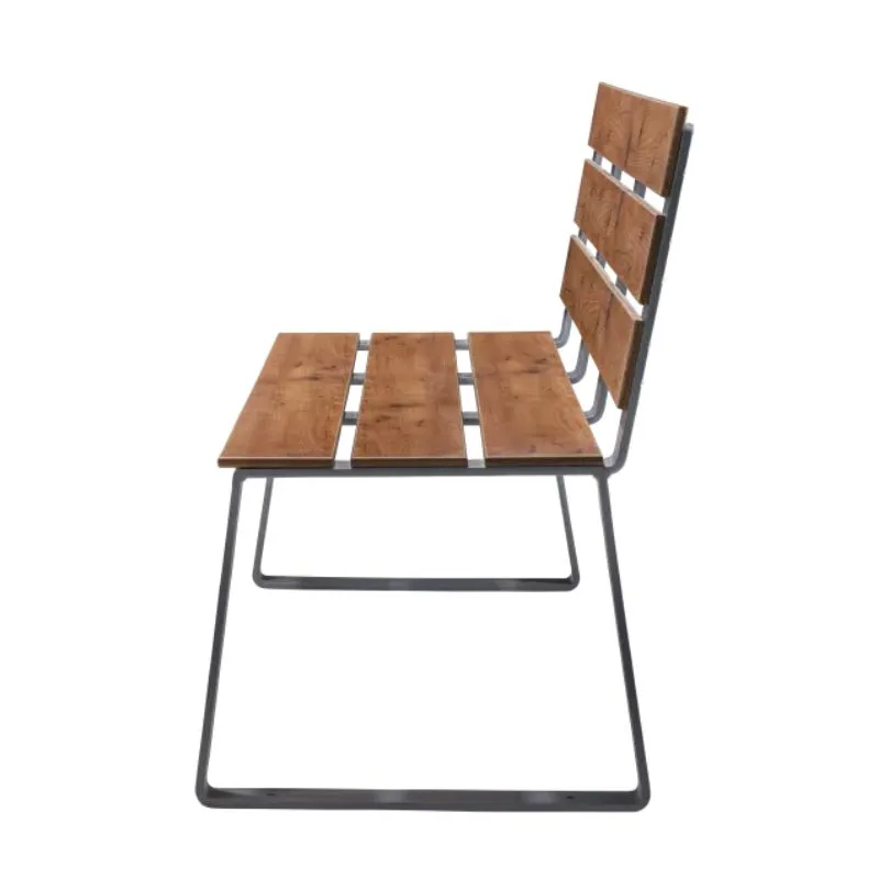 Banc extérieur collectivité avec structure métallique