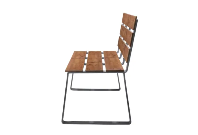 Banc extérieur collectivité avec structure métallique