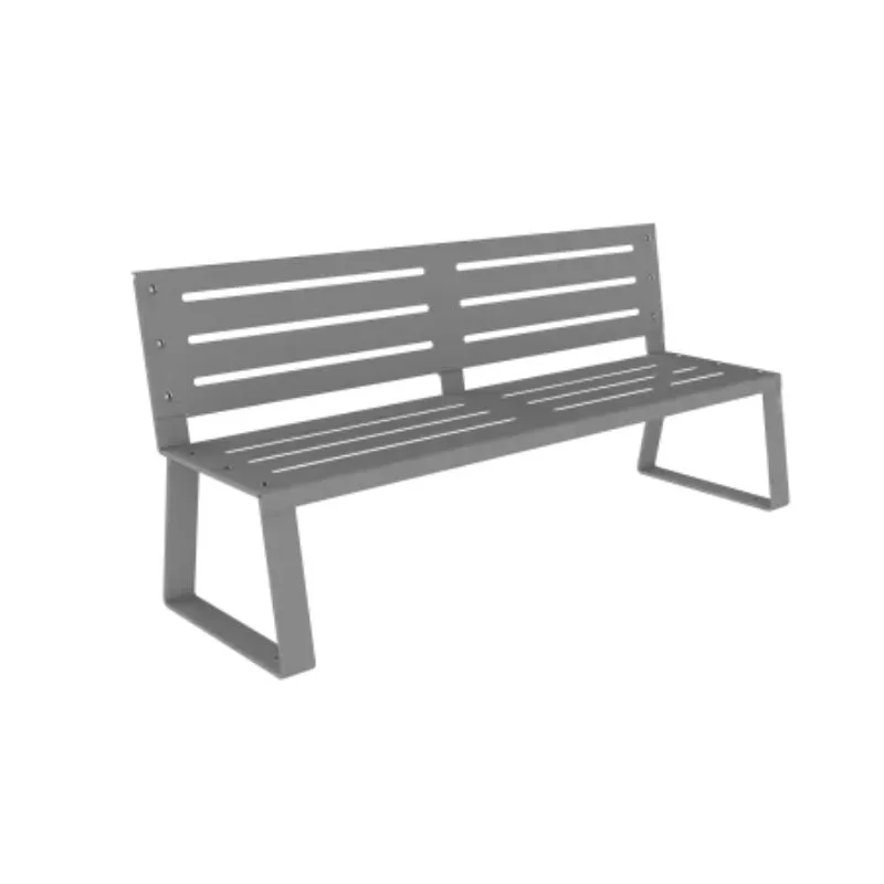 Banc public métal gris alu Banc public métal gris alu