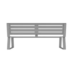 Banc de jardin en acier vue arrière Banc de jardin en acier vue arrière