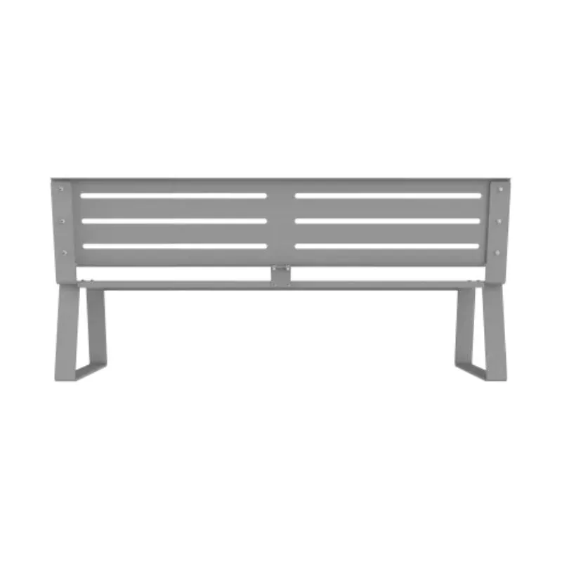 Banc de jardin en acier vue arrière Banc de jardin en acier vue arrière