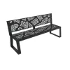 Banc public métal découpé coloris anthracite Banc public métal découpé coloris anthracite