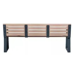 Banc jardin public pour PMR acier et HPL ajouré