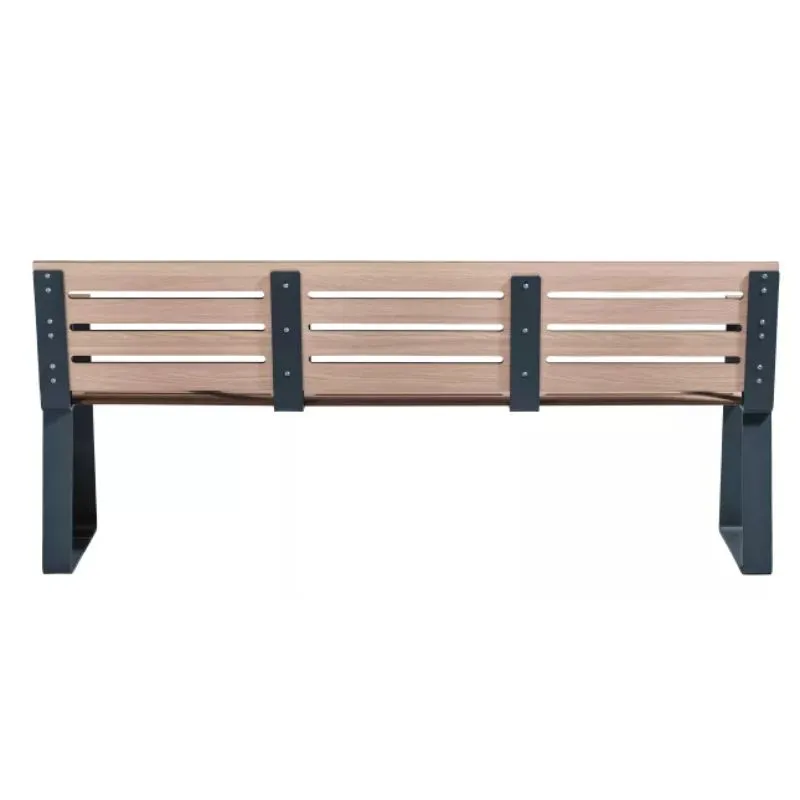 Banc jardin public pour PMR acier et HPL ajouré