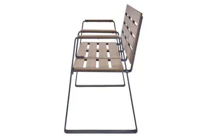 Banc urbain 3 accoudoirs pour personnes âgées